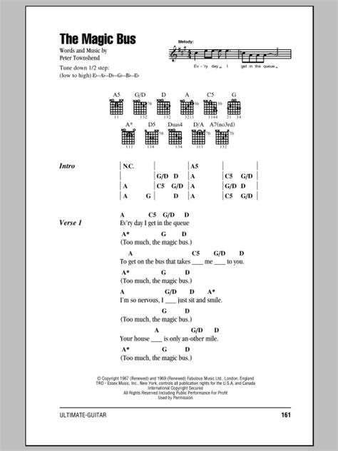 Magic Bus - Guitar Chords/Lyrics | zZounds