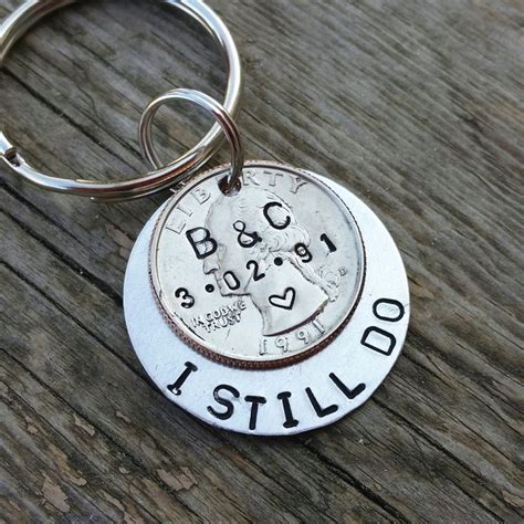 personalized 25th anniversary keychain I still do keychain anniversary for men gift for husband ...