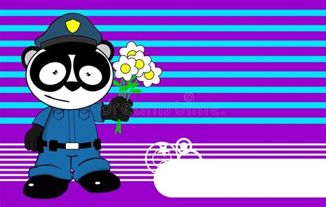 Panda Policeman. Animal Professions ABC Alphabet P Stock Illustration - Illustration of ...