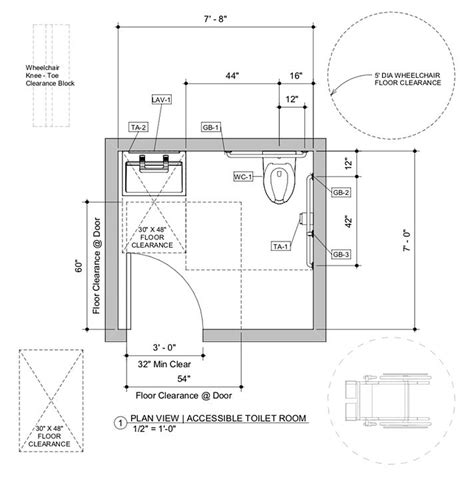 Gallery of Guide: Saving Space in ADA Compliant Bathroom Design - 8 | Ada bathroom requirements ...