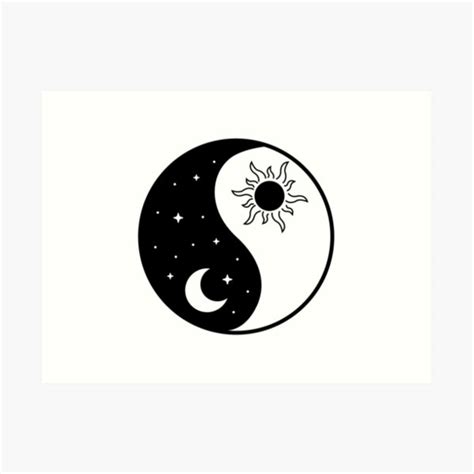 Yin Yang Sun And Moon Wall Art | Redbubble