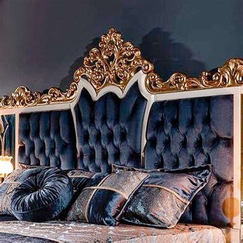 Custom luxury Big bed frame with mirror headboard 29600