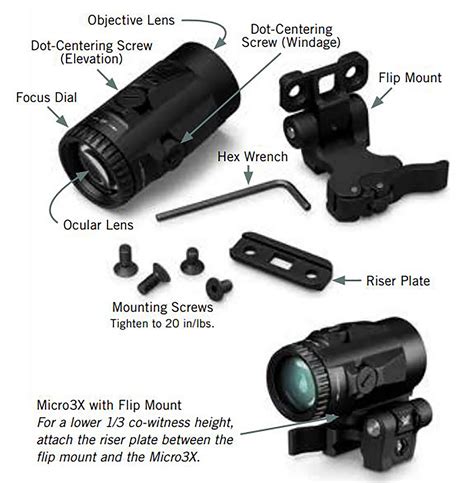 Vortex Optics Micro 3X Magnifier with Quick-Release Mount 843829101370 | eBay