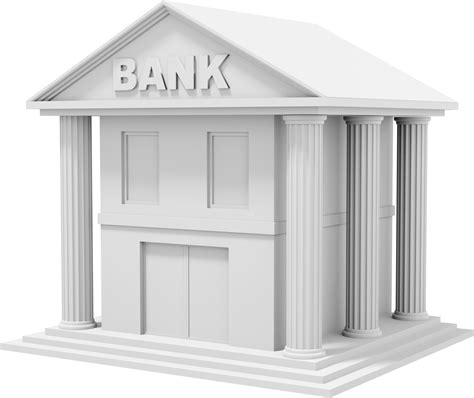 Bank office building is white. PNG icon on transparent background. 3D rendering. 12177596 PNG