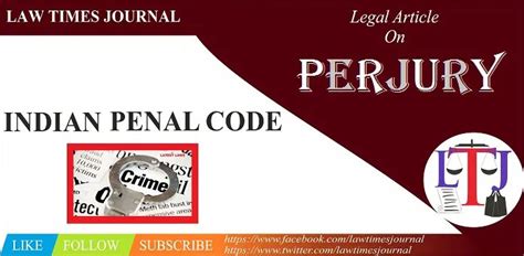 Perjury - Law Times Journal