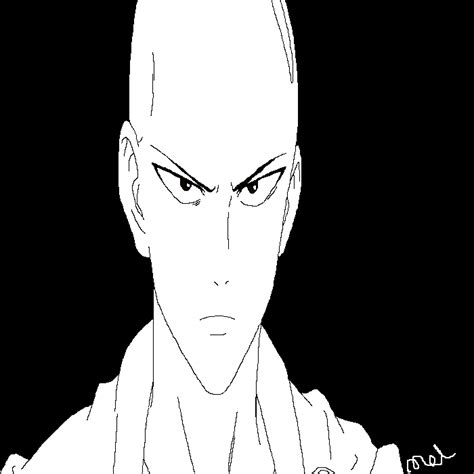 Pixilart - Saitama's Serious Face by asteriskel