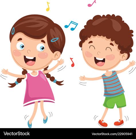 Kids dancing Royalty Free Vector Image - VectorStock