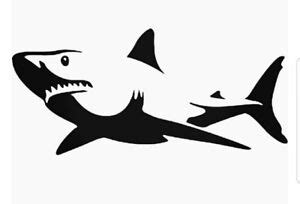 GREAT WHITE SHARK Vinyl Decal -Sticker for Car Truck Bumper Wall Window Laptop | eBay