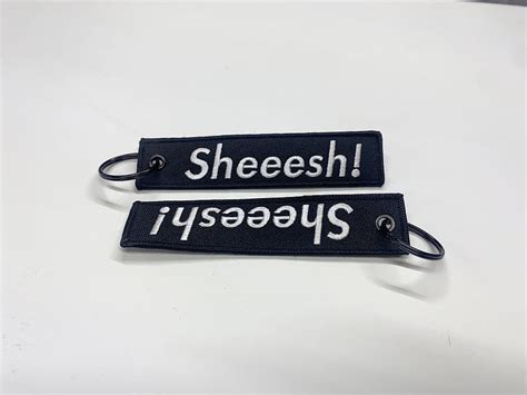 Sheesh Jet Tag Keychain. Black. JDM Meme Funny Sheeesh Racing Jeep M ...