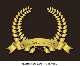 Vector Gold Laurel Wreath Ribbon Stock Vector (Royalty Free) 1130894663 | Shutterstock
