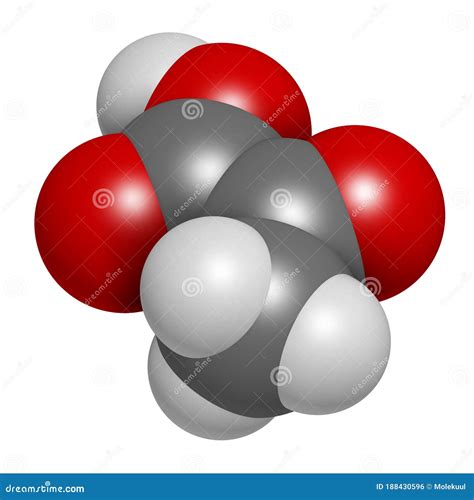 Pyruvic Acid Molecular Structure Isolated On White Royalty-Free Cartoon ...