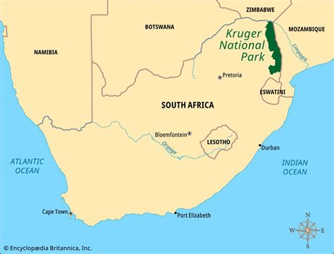 Kruger National Park: map - Kids | Britannica Kids | Homework Help
