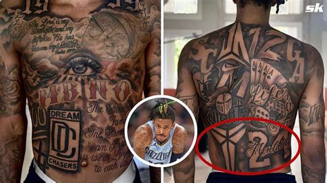 In photos: Ja Morant's new back tattoo featuring tributes to Kobe Bryant and more