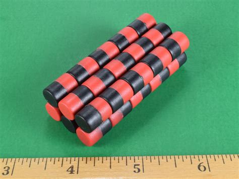 D68PC-RB - Neodymium Plastic Coated Cylinder Magnet | K&J Magnetics