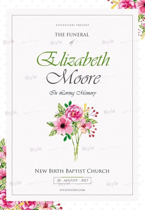 5+ Funeral Flyer Templates and Memorial Service Flyer Template Free Download #23453 - Styleflyers