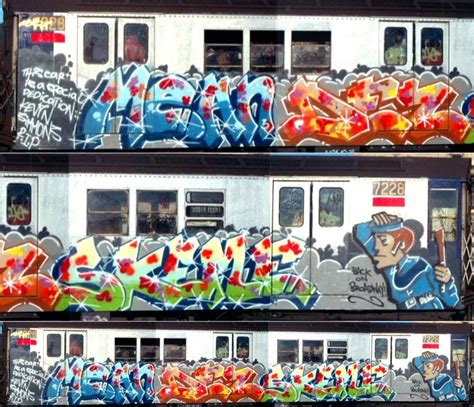 Mean, Dez, Skeme Subway Car | Nyc graffiti, Train graffiti, Subway ...