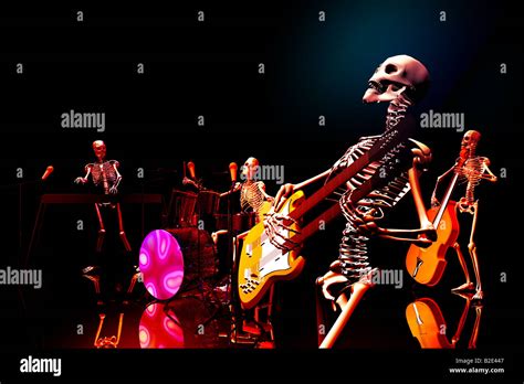 Skeleton rock band Stock Photo - Alamy