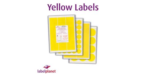 Yellow Labels On A4 Sheets | Labelplanet