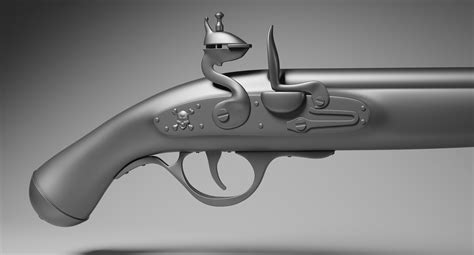 ArtStation - Flintlock pistol basemesh | Resources