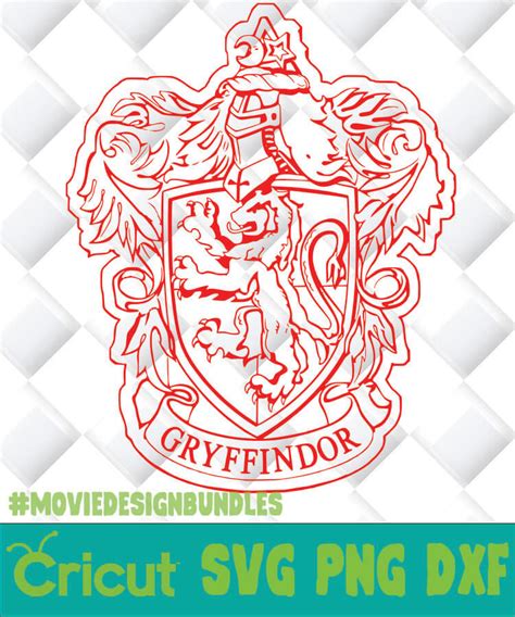 HARRY POTTER GRYFFINDOR HOUSE CREST SVG, PNG, DXF, CLIPART - Movie ...