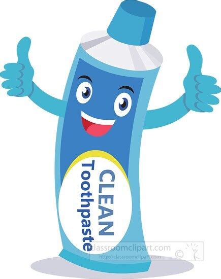 Dental Clipart-toothpaste tube character clipart