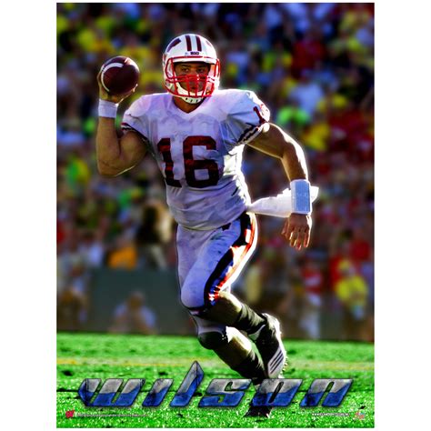 Russell Wilson Wisconsin Badgers Football Poster