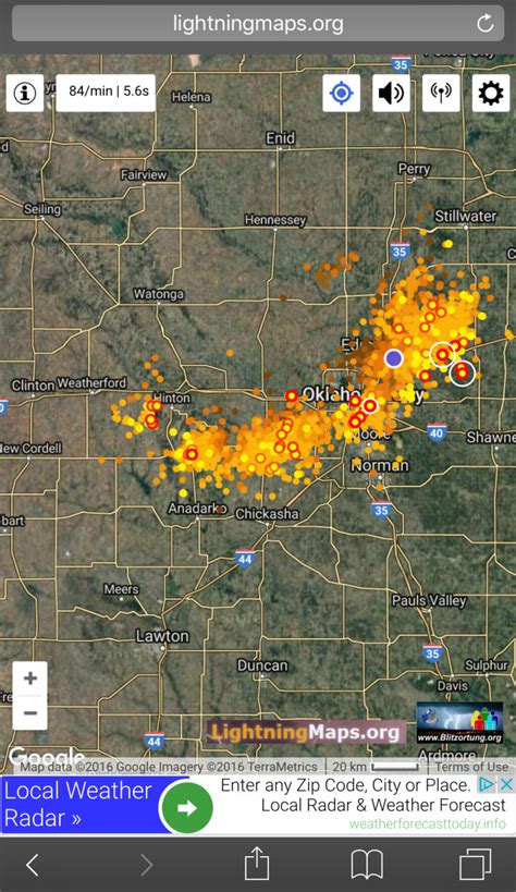 Lightning Strikes Map - Strike Finder