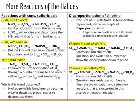 Inorganic Chemistry #7: Reactions and Uses of the Halogens (Slides and ...