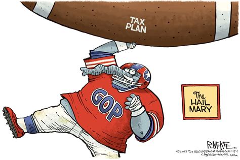 Political cartoon U.S. GOP tax plan football | The Week