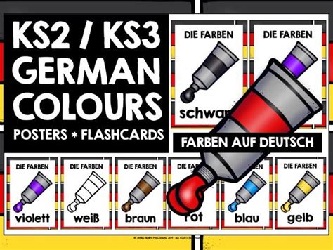 GERMAN COLOURS FLASHCARDS POSTERS | Teaching Resources