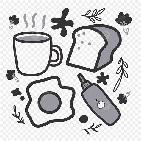 Brunch Clipart Black And White