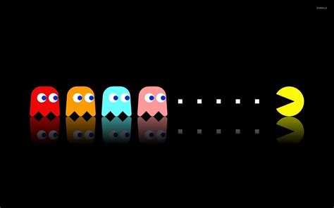 Pac-Man chasing the ghosts wallpaper - Game wallpapers - #52600