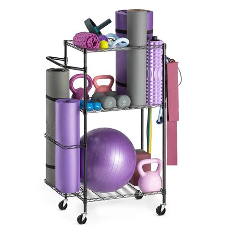 FHXZH Yoga Mat Storage Rack, Home Gym Workout Equipment Storage Rack ...