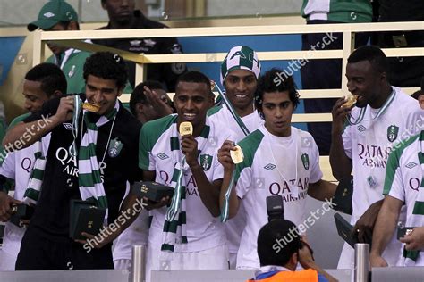 Alahli Players Celebrate Their Medals After Editorial Stock Photo ...