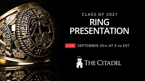 Where to watch the Class of 2021 Ring Presentation event - The Citadel ...