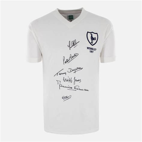 Framed Squad Signed Tottenham Hotspur Shirt 1961 Double Winners [Moder ...