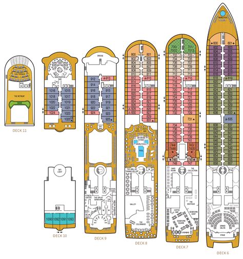 Seabourn Sojourn Deck Plans | CruiseInd