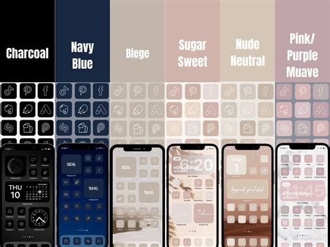 Ultimate App Icon Pack Includes All Aesthetic Themes In The | Etsy