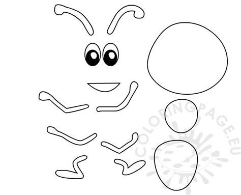 Printable insect Ant Template | Coloring Page