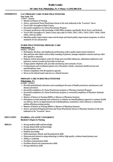 Primary Care Nurse Practitioner Resume Samples Velvet Jobs Nurse Practitioner Job Description ...