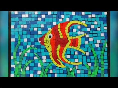 Mosaic Art / How to make Paper Mosaic Art step by step / Easy Mosaic Art for beginners - YouTube