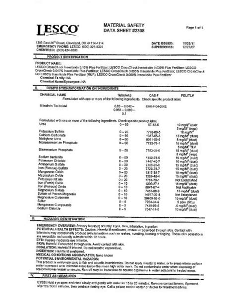 LESCO CROSSCHECK INSECTICIDE MSDS.pdf