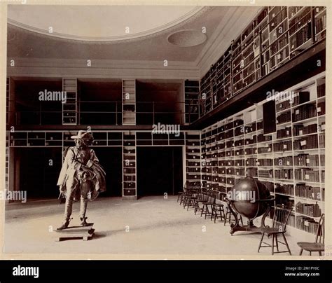 Barton Room with statue of Sir Harry Vane, construction of the McKim Building , Public libraries ...