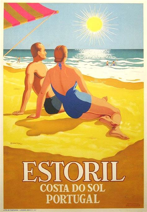 Vintage Travel Posters: Impossibly Glamorous Beach Vacations | Vintage beach posters, Vintage ...