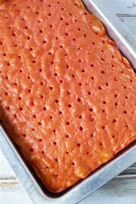 Incredibly Easy Strawberry Jello Poke Cake Recipe