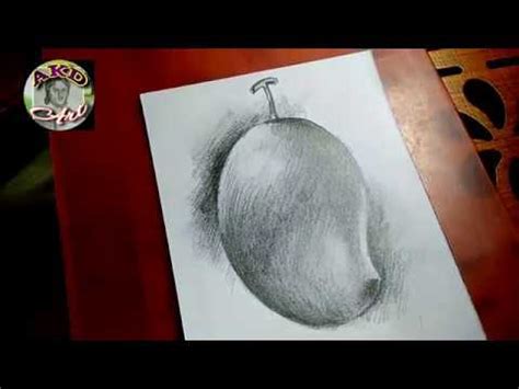 How to make a Mango pencil shading - YouTube