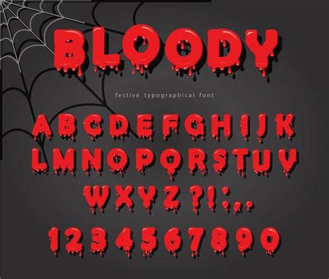 Halloween blood font 666791 Vector Art at Vecteezy