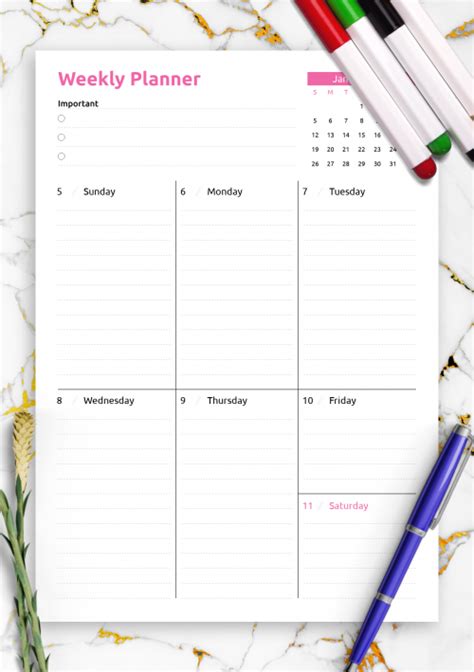 Paper & Party Supplies Paper Calendars & Planners one page per day ...