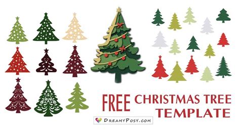 Free Christmas tree SVG and printable templates