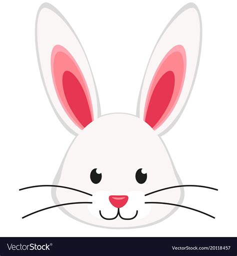 Cartoon rabbit bunny face icon poster Royalty Free Vector